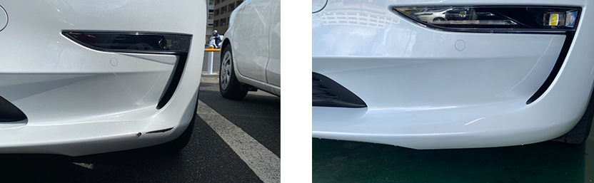 テスラモデル3の修理前後写真