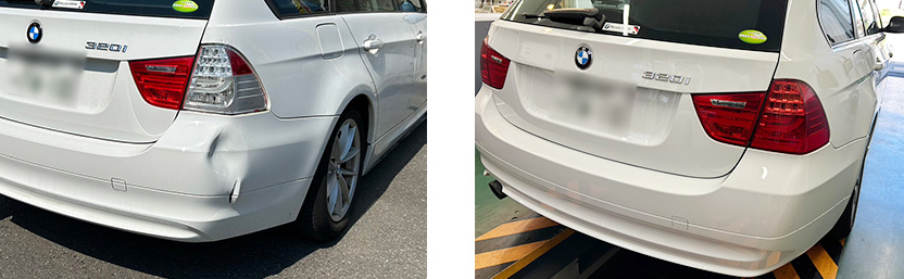 BMW 320i修理前後写真